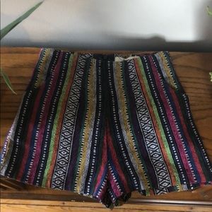 Funky boho high rise shorts